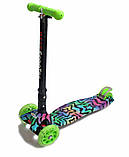 Дитячий самокат MAXI. STARS. Складане кермо., фото 3