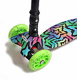 Дитячий самокат MAXI. STARS. Складане кермо., фото 4