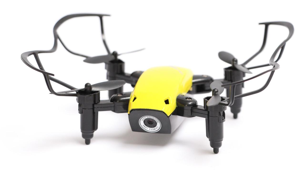 Квадрокоптер Aircraft S9hw Drone mini з камерою і wi-fi Жовтий