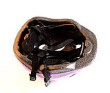 Шолом для підлітком "Роллер" з регулюванням розміру. Розмір M: 52-56 см. Фіолетовий колір., фото 4