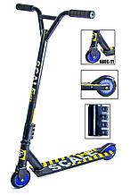 Трюковий самокат Tornado від Scale Sports на підшипниках Abec-7 Чорного кольору