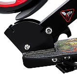 Двоколісний самокат Scale Sports SS-15 складний, із задніми ножними гальмами. Чорно-червоний, фото 6