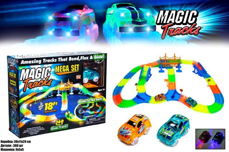 Гоночний автотрек Magic Tracks (360 деталей; на 3 батарейки)