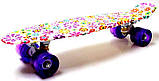 Penny Board "Violet Flowers" Світяться колеса., фото 4