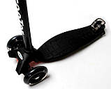 Дитячий самокат MAXI. Чорний колір, фото 2