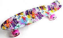Penny Board "Fish" Graffity. Світяться колеса.