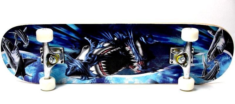 Скейт дерев'яний "Акула", навантаження до 80 кг, фото 1