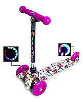 Дитячий самокат MINI Лілії, для малюків від 2 років
