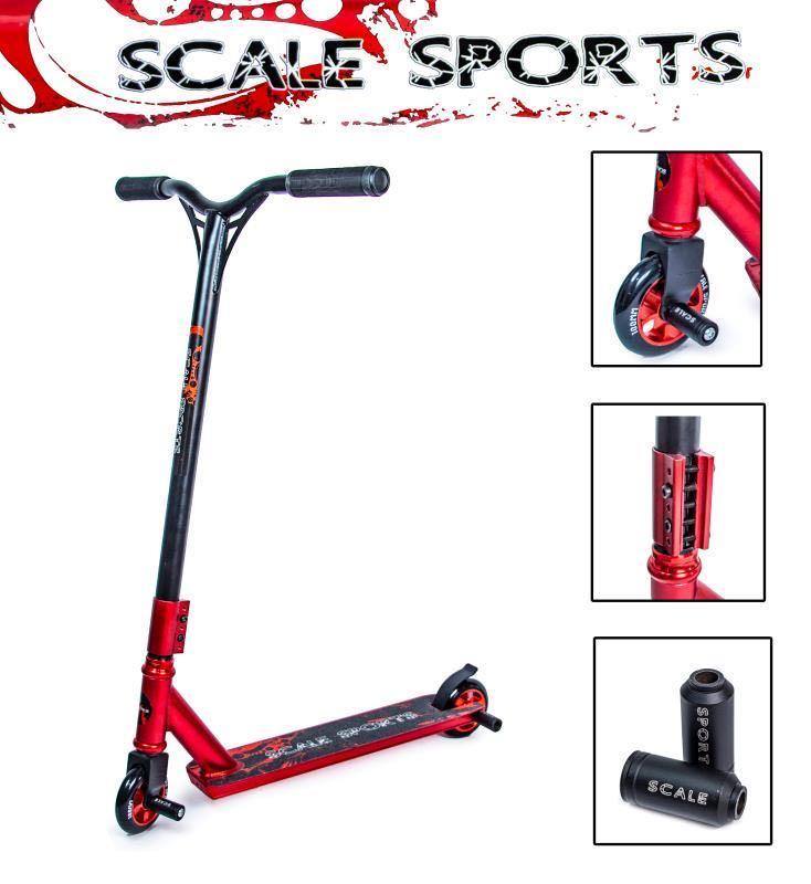 Трюковий самокат + пегги Scale Sports STORM. Підшипники Abec-9. Чорно-червоний колір