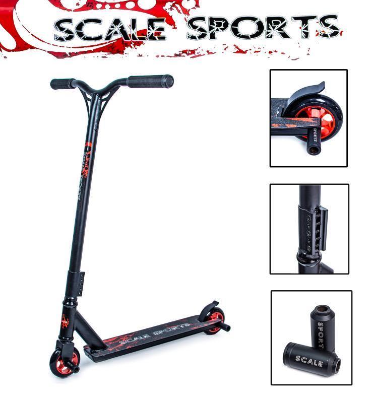 Трюковий самокат Storm + Пеггі від Scale Sports на підшипниках Abec-9 Чорного кольору