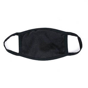 Захисна маска унісекс однотонна чорного кольору