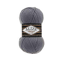 Зимняя пряжа для вязания Alize Superlana Klasik ализе суперлана классик угольно серого цвета 87