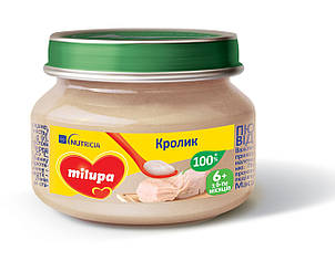 М'ясне пюре Milupa Кролик з 6 місяців 80 г