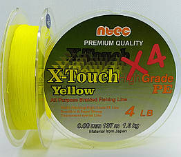 Шнур плетений NTEC X-Touch Yellow 137m 4Lb 0,08