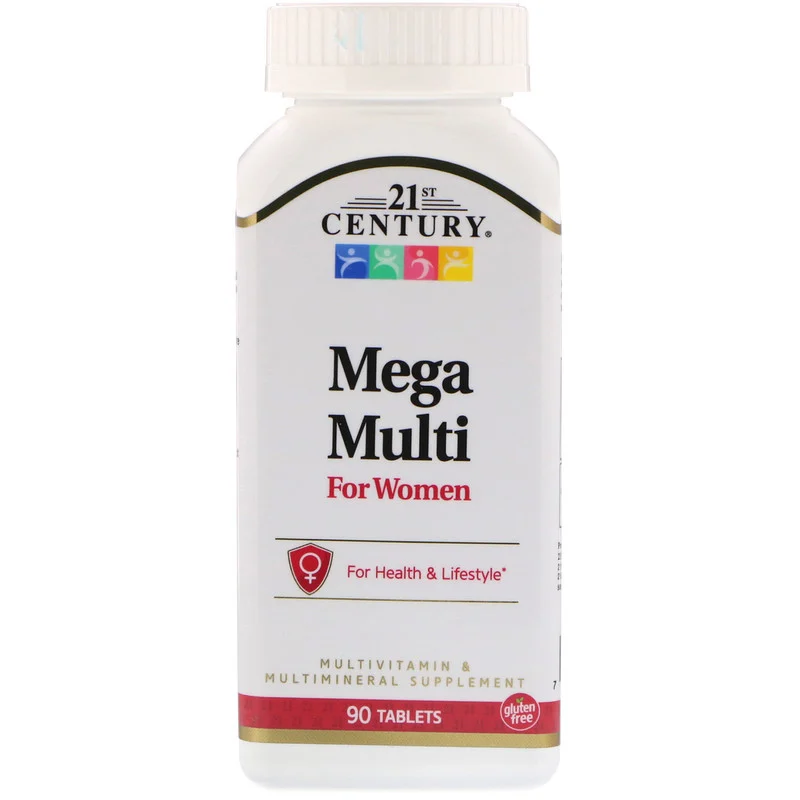 Вітаміни Mega Multi For Women Multivitamin & Multimineral 21st Century 90 таблеток, фото 1