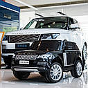 Двомісний дитячий електромобіль Джип M 4175 EBLRS-2, Land Rover, 4 мотори 35W, колеса EVA, шкіра, чорний лак, фото 6