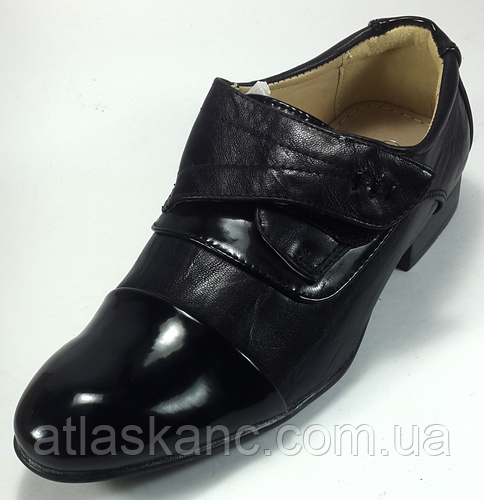 Туфлі Clibee чорний р. 25-30 к/з, з лакованим носком Р-2