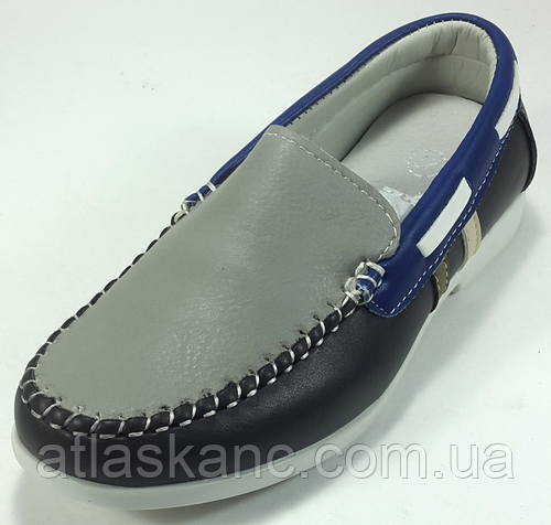 Мокасини к/з TOM.M C-T48-38-B р. 27-32 сіро-сині, фото 1