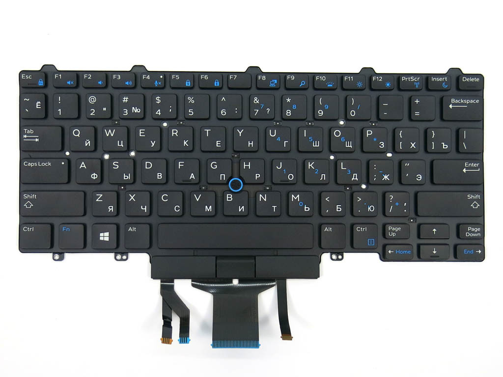 Клавіатура для ноутбука Dell E5450, E7450 RU чорна з підсвічуванням нова