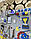 Бізіборд Монтессорі, Розвиваюча дошка для дітей зі світловим модулем, Busyboard "Гігант" 60х100 см, фото 5