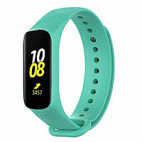 Ремешок Deexe Twill Silicone для Samsung Galaxy Fit E (SM-R375) - Cyan