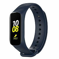 Ремешок Deexe Twill Silicone для Samsung Galaxy Fit E (SM-R375) - Dark Blue