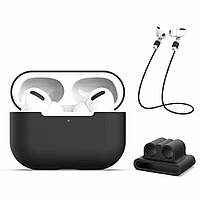 Защитный чехол Deexe Double Protect для Apple AirPods Pro - Black