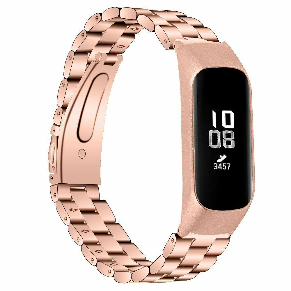 Ремешок Deexe Stainless Steel для Samsung Fit E (SM-R375) - Rose Gold - фото 1 - id-p1243122098