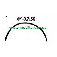4А1 0,7 х 50 Игла хирургическая изогнутая 4/8 окружности 50 шт. MDK