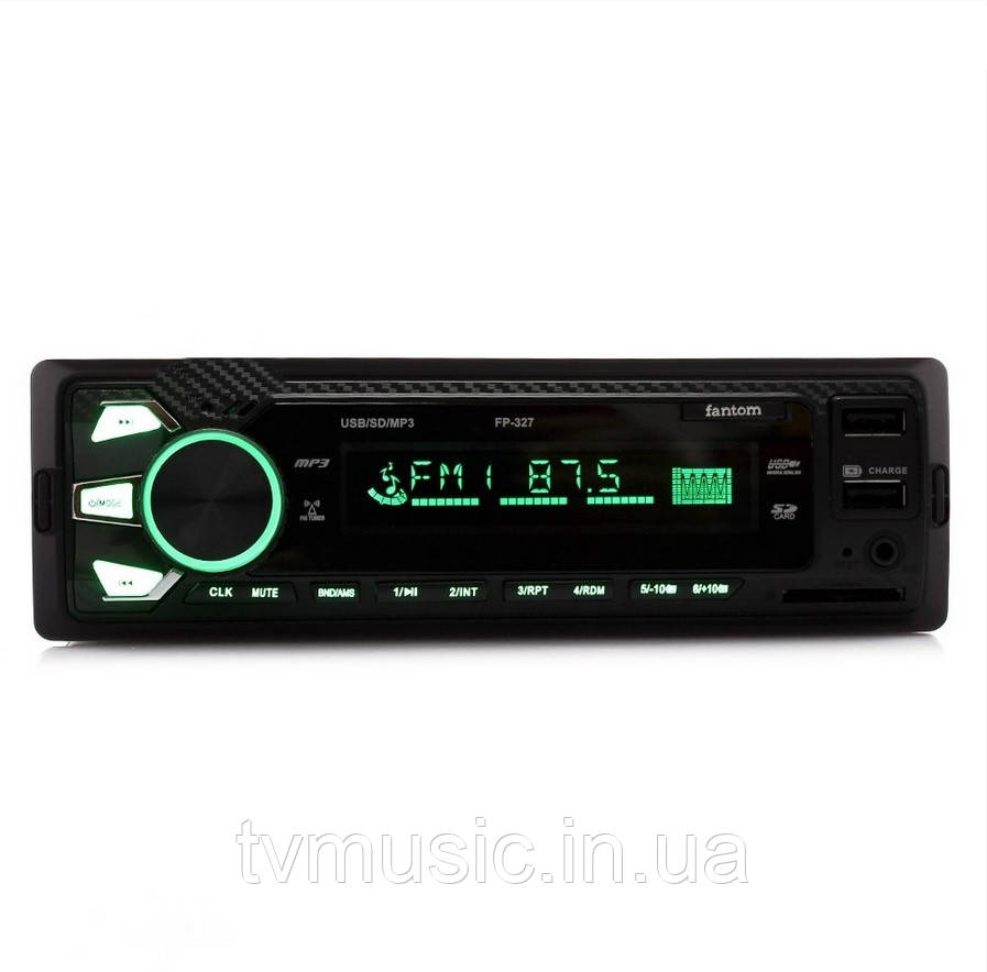 Автомагнітола Fantom FP-327 Black/Green