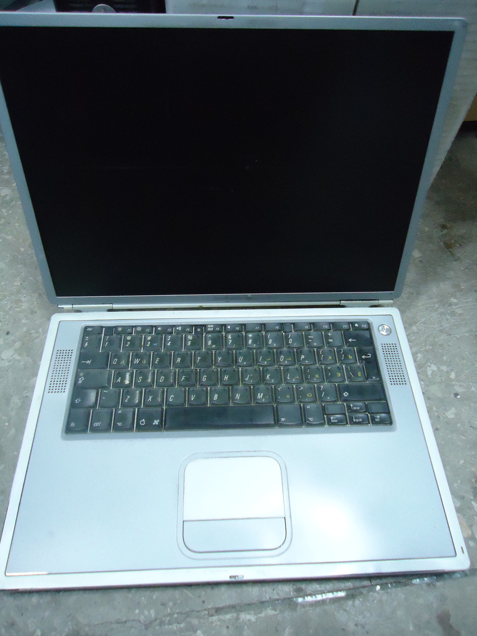 Ноутбук 15" Apple PowerBook G4 Mac на запчастини (матерінська плата, корпус, інвертор, клавіатура, кулер тощо), фото 1