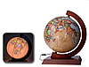Глобус із підсвічуванням настільний подарунковий на дерев'яній підставці Glowala ретро, фото 3