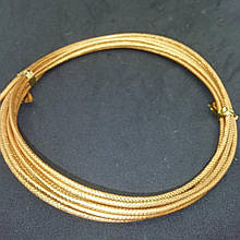 Дріт художній декоративний круглий рельєфний  1,5 мм золотого кольору, 3 метра