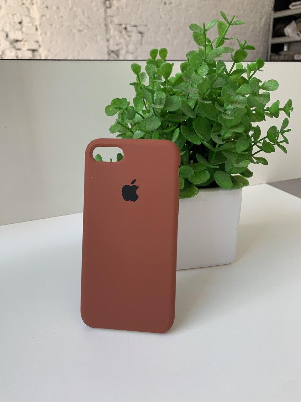 Чохол силіконовий для Айфон 7 8 SE 2020 / Iphone 7 8 SE 2020 коричневий "Original Silicone case"