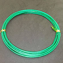 Дріт художній декоративний круглий рельєфний 1,5 мм зелений, 3 метра