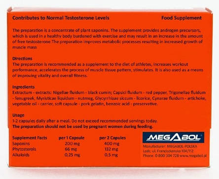 Бустер тестостерону Megabol Biosterol 36 caps, фото 3