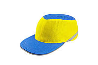 Каска-кепка ударопрочная Vita - сине-жёлтая