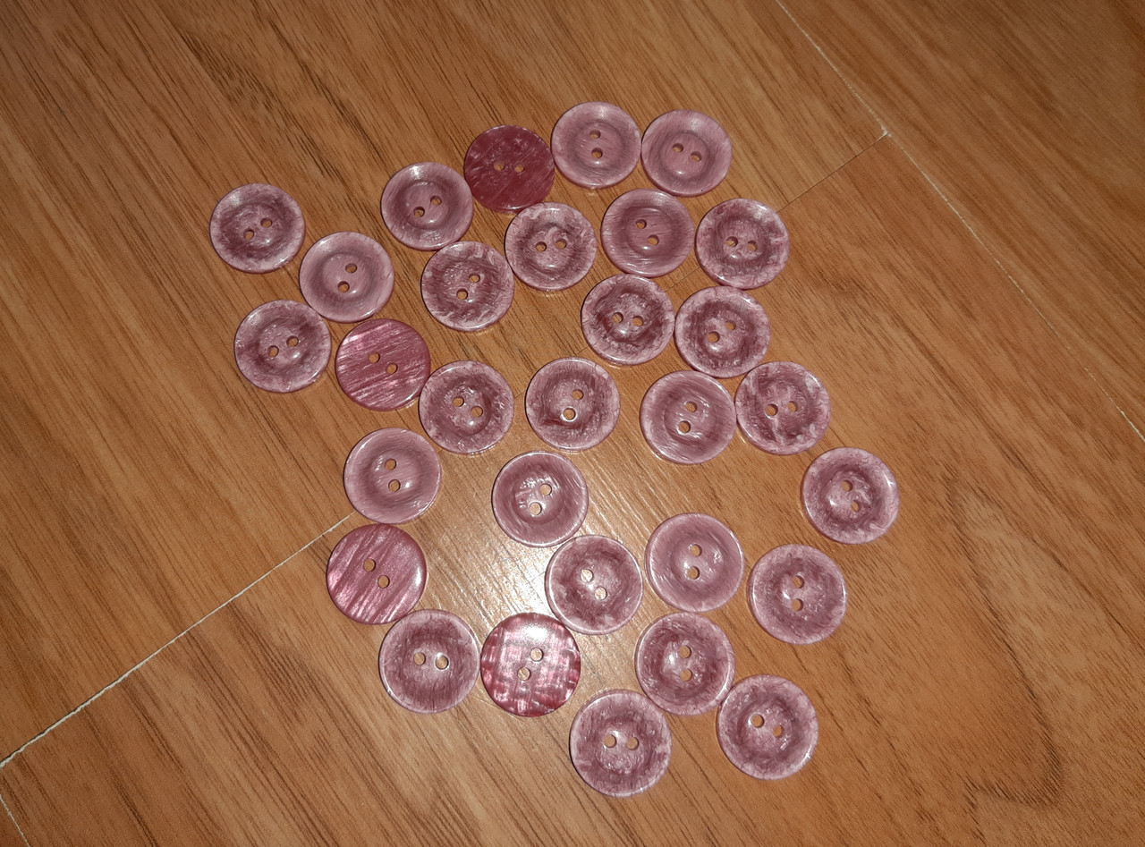 Ґудзик прошивний, брудно-рожевий