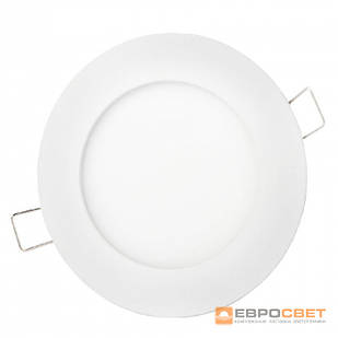 Світильник точковий врізний ЄВРОСВЕТ 9 Вт круг LED-R-150-9 6400 К