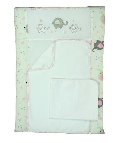 Сповивальний матрацик Baby Veres Elephant pink 50х70 см Тканинний 421.4, фото 1