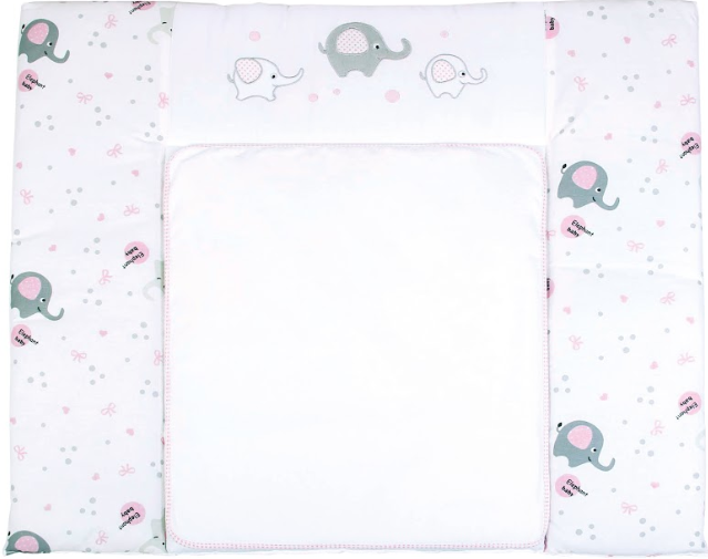 Пеленальний матрацик 72х80 см Baby Veres Elephant pink Тканинний