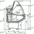 Торгова холодильна вітрина Nika 1.5, статичне охолодження, фото 6