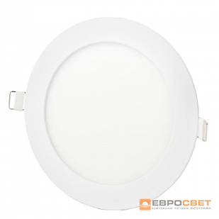 Світильник точковий врізний ЄВРОСВЕТ 12 Вт круг LED-R-170-12 4200К