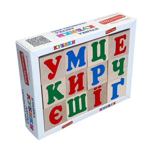 Дерев'яні кубики Український алфавіт Komarovtoys Т601