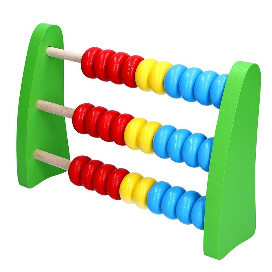 Дерев'яна рахівниця дитяча Komarovtoys 23х16х6 см