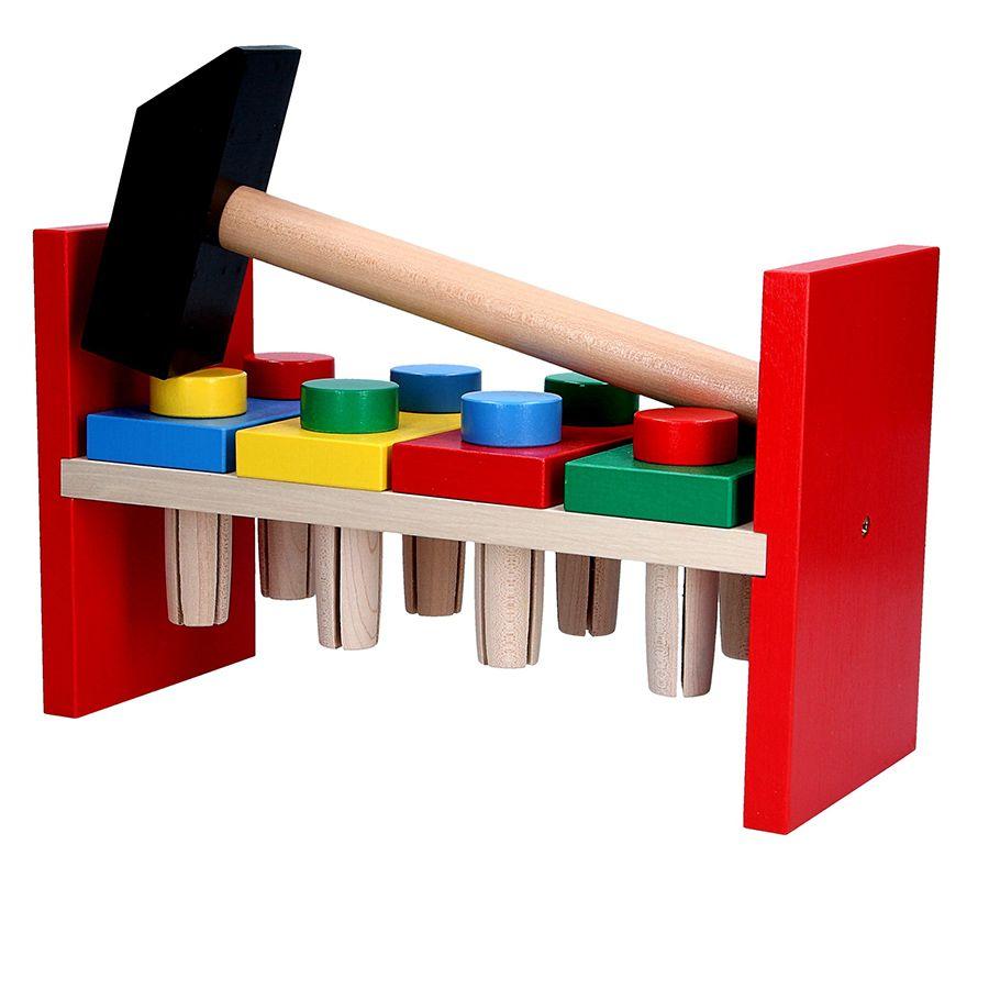 Дерев'яна стукалка Komarovtoys А315 – 24х10х14,5 см, фото 1