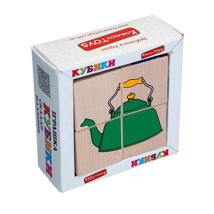 Кубики склади малюнок посуд Komarovtoys Т605