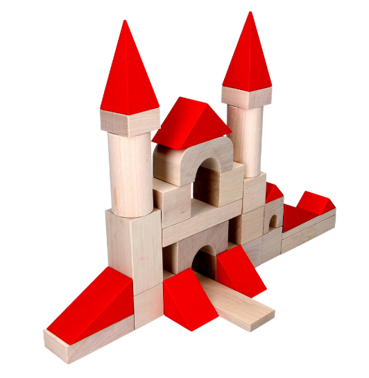 Конструктор дерев'яний Будівельник Юніор Komarovtoys 19х19х13,5 см