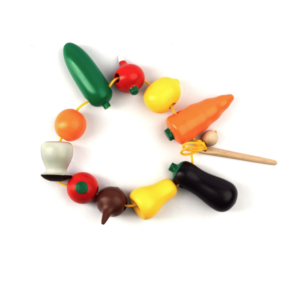 Фрукти-овочі дерев'яна шнурівка Komarovtoys К141