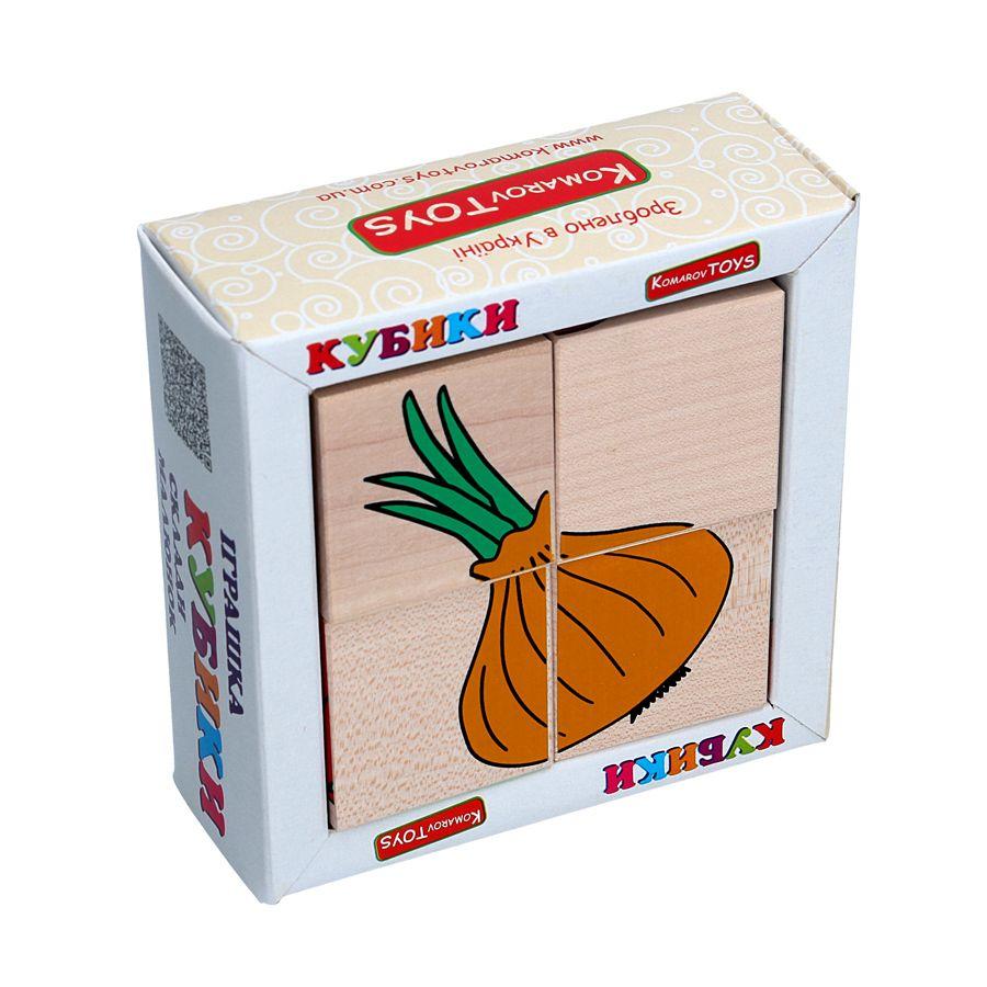 Кубики Овочі склади малюнок Komarovtoys Т607, фото 1